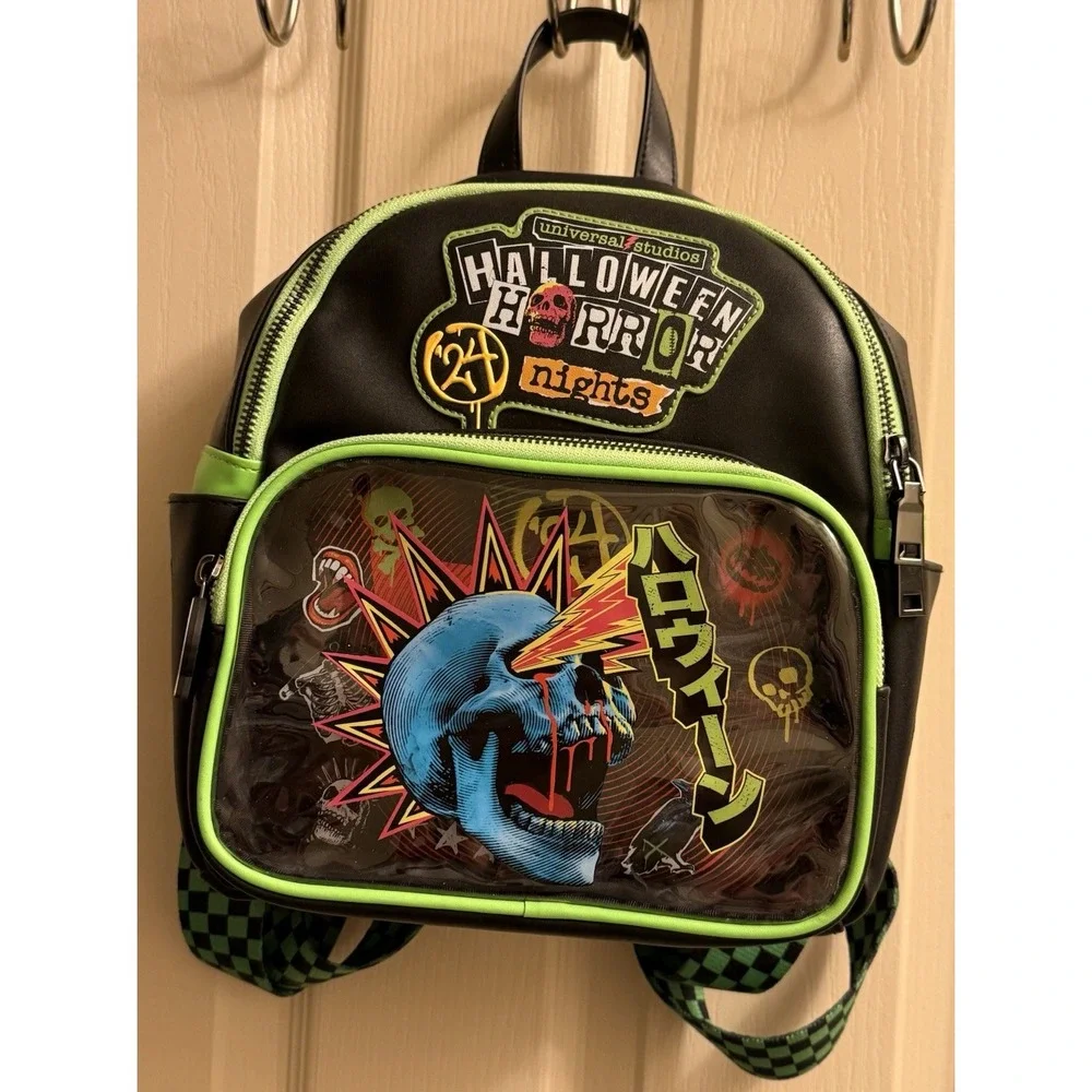 Universal‎ Halloween Horror Nights 2024 HHN 2024 Mini Backpack Punk Skull Bag